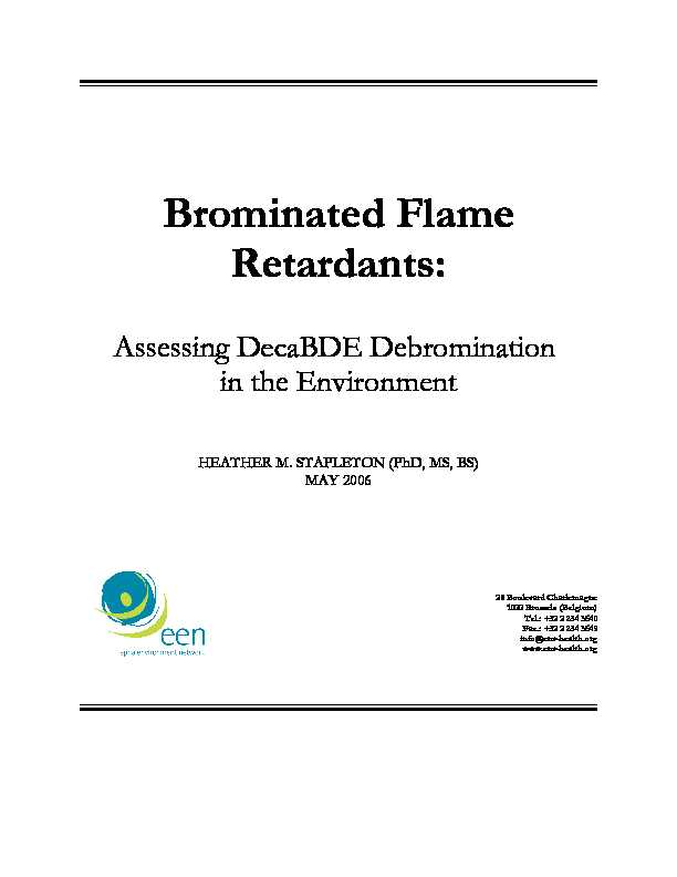 Brominated Flame Retardants: