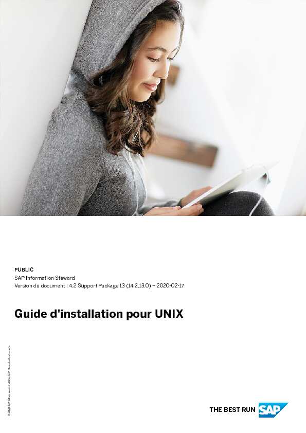 Guide dinstallation pour UNIX