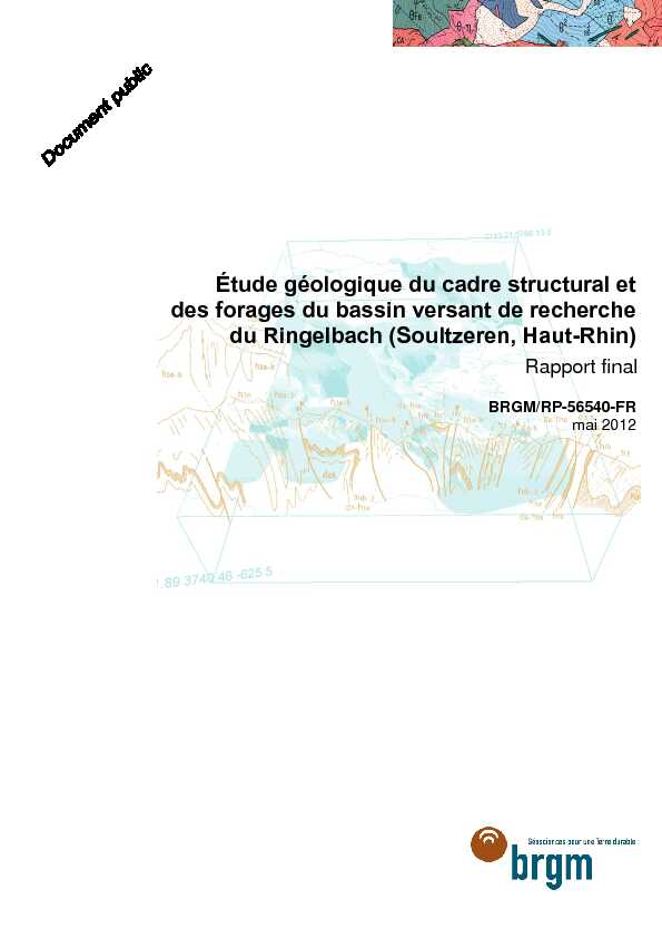 Étude géologique du cadre structural et des forages du bassin