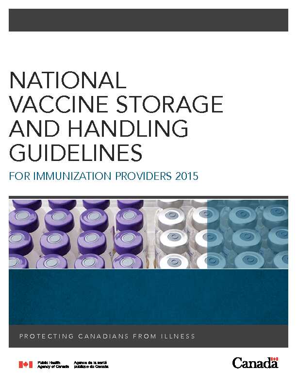 NATIONAL VACCINE STORAGE AND HANDLING GUIDELINES