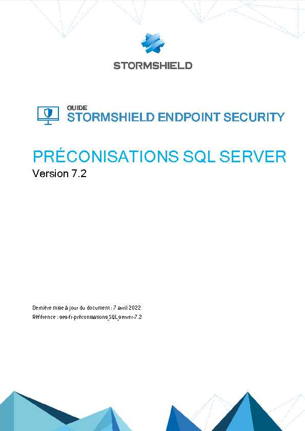 Stormshield Endpoint Security - Paramétrer SQL Server