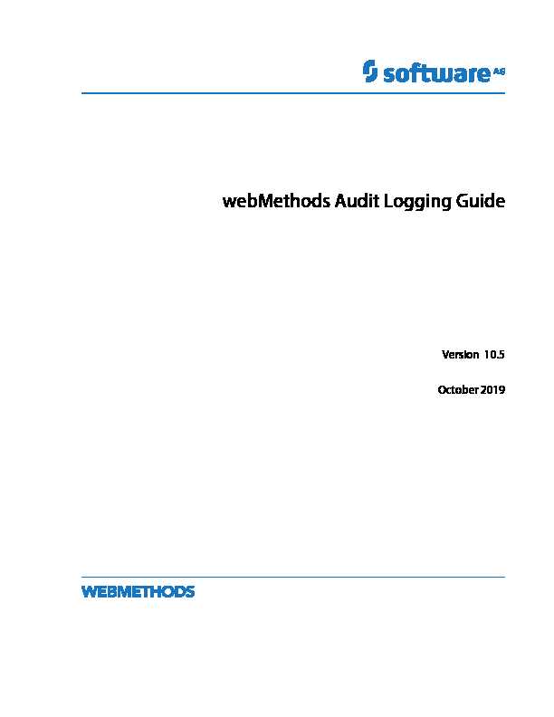 webMethods Audit Logging Guide