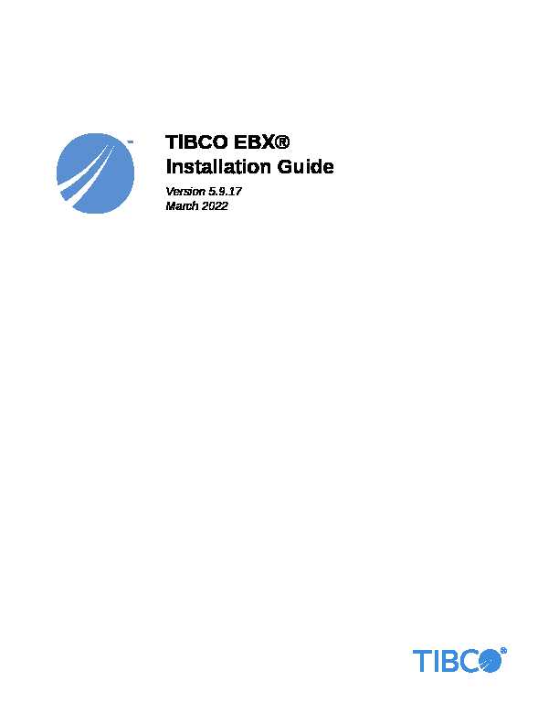 TIBCO EBX® Installation Guide