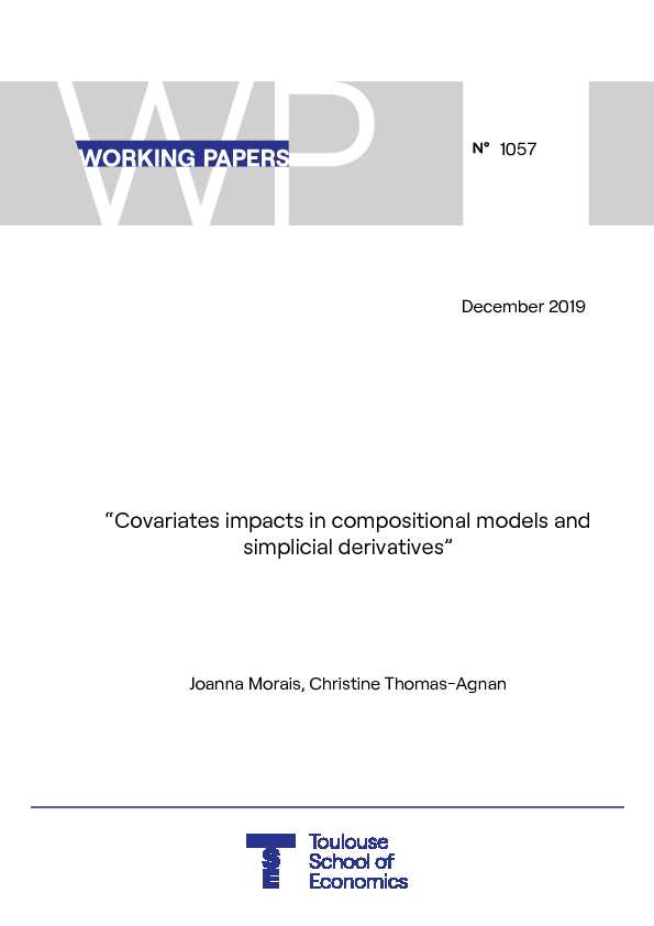 “Covariates impacts in compositional models and simplicial