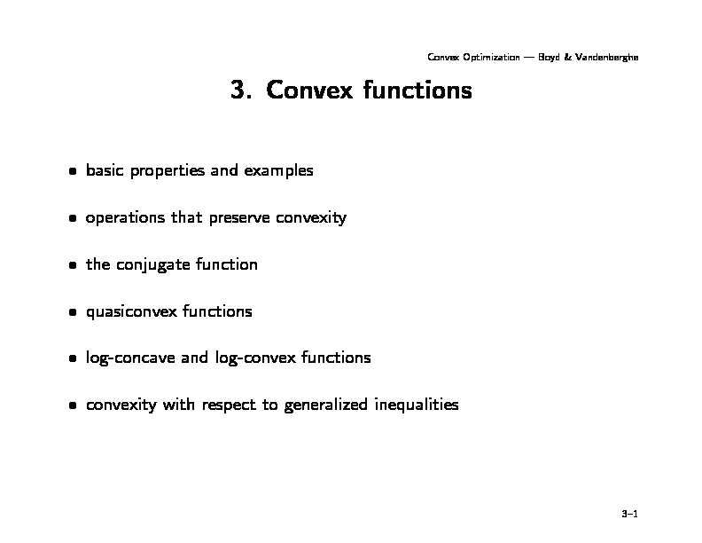 3. Convex functions