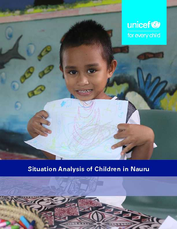 Situation Analysis of Children in Nauru