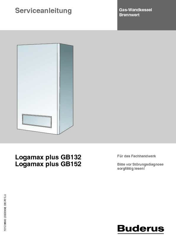 Service Manual Logamax plus GB132 und GB152 - DE