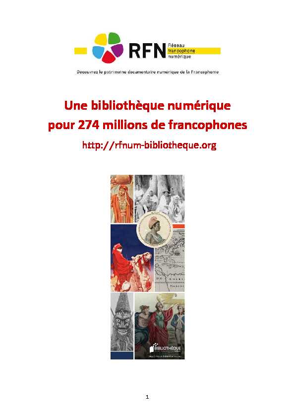 Une bibliothèque numérique pour 274 millions de francophones