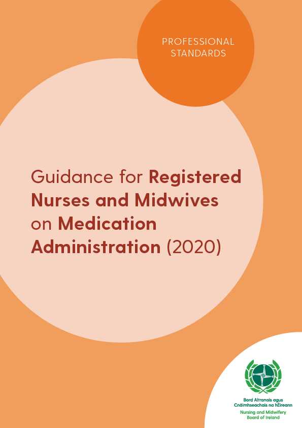 NMBI Guidance for Registered Nurses and Midwives on Medication