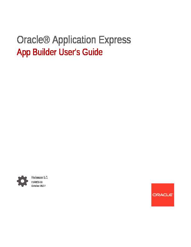 Oracle® Application Express - App Builder Users Guide
