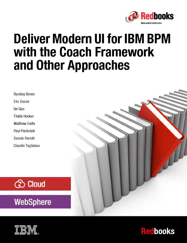 Deliver Modern UI for IBM BPM with the Coach Framework and