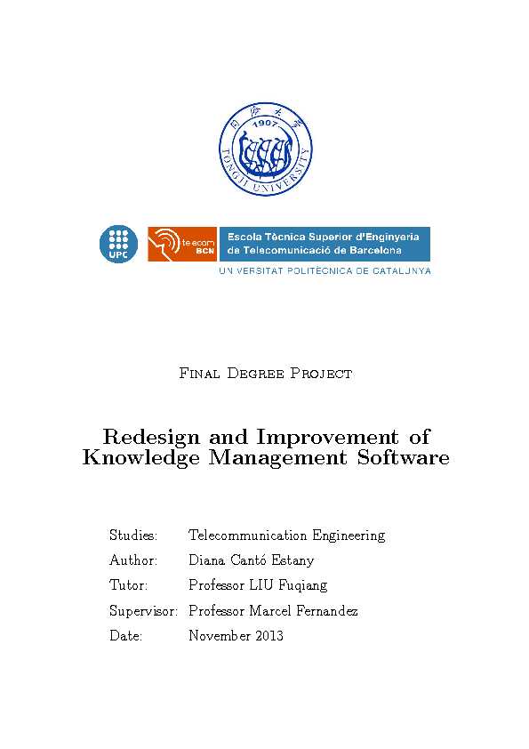 Redesign and Improvement of Knowledge Management Software