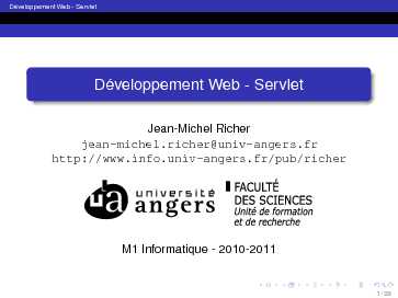 Développement Web - Servlet