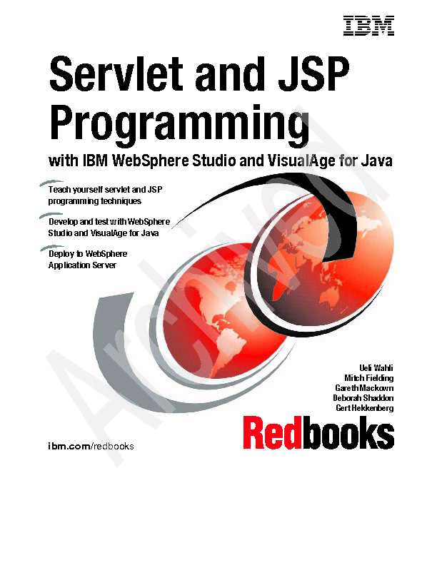 Servlet and JSP Programming with IBM WebSphere Studio and