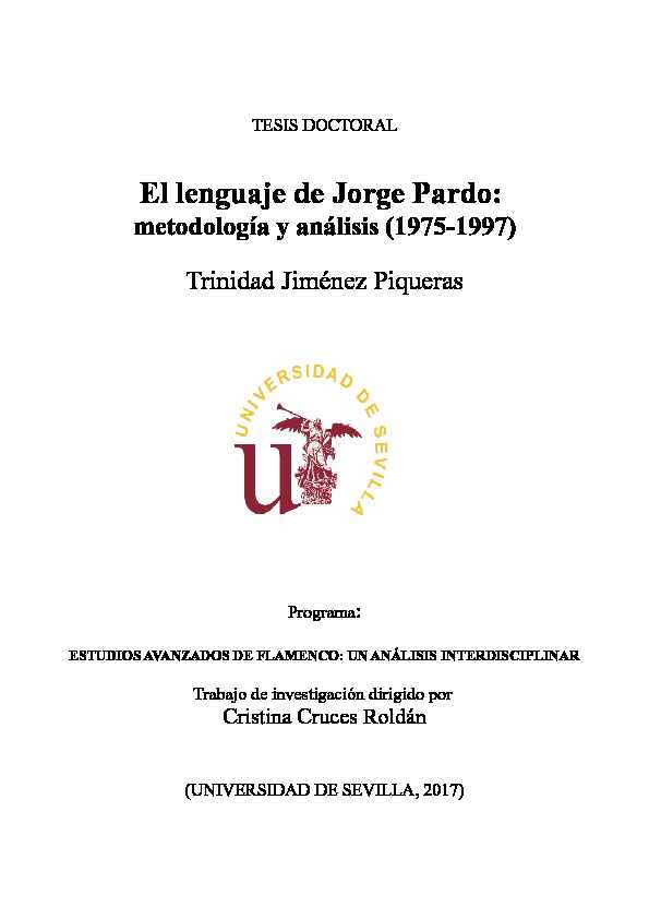 El lenguaje de Jorge Pardo: