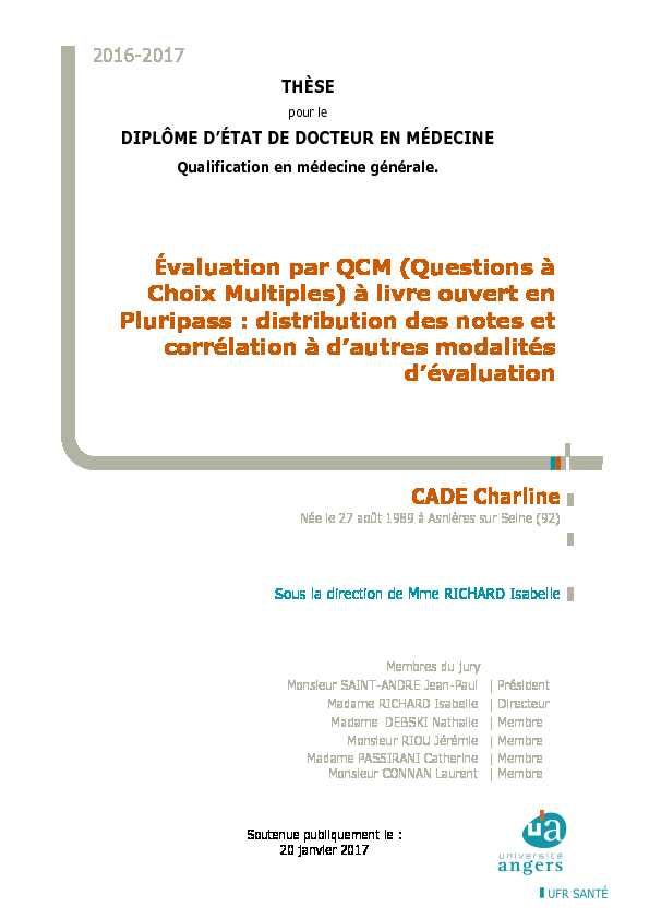 Évaluation par QCM (Questions à Choix Multiples) à livre ouvert en