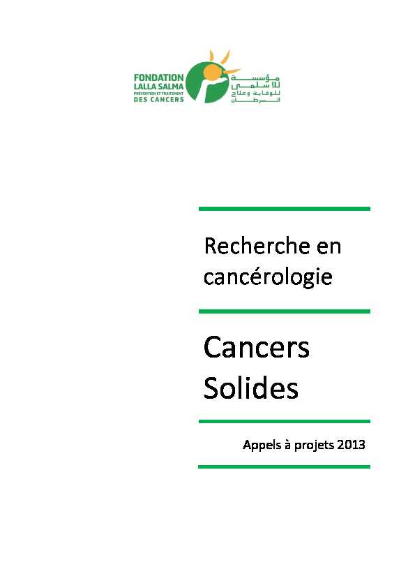 [PDF] Appel-Projets-Cancers-Solidespdf - Fondation Lalla Salma