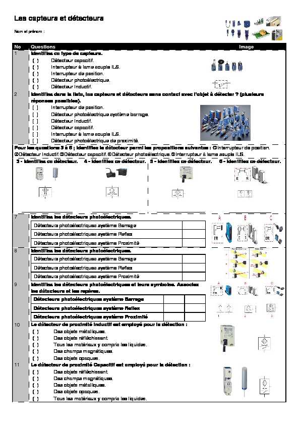 [PDF] Les capteurs et détecteurs