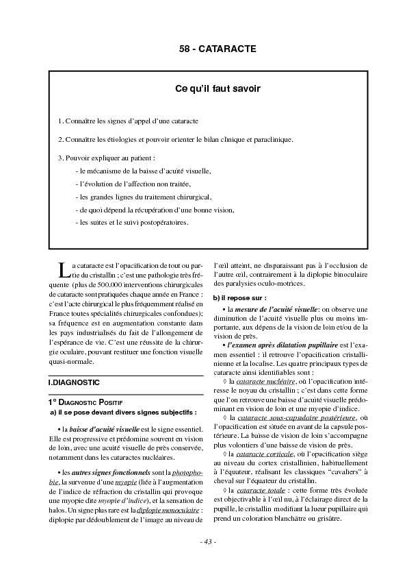 [PDF] cataracte