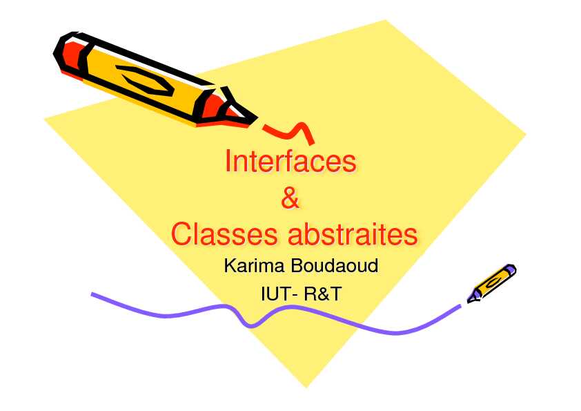 [PDF] Interfaces & Classes abstraites