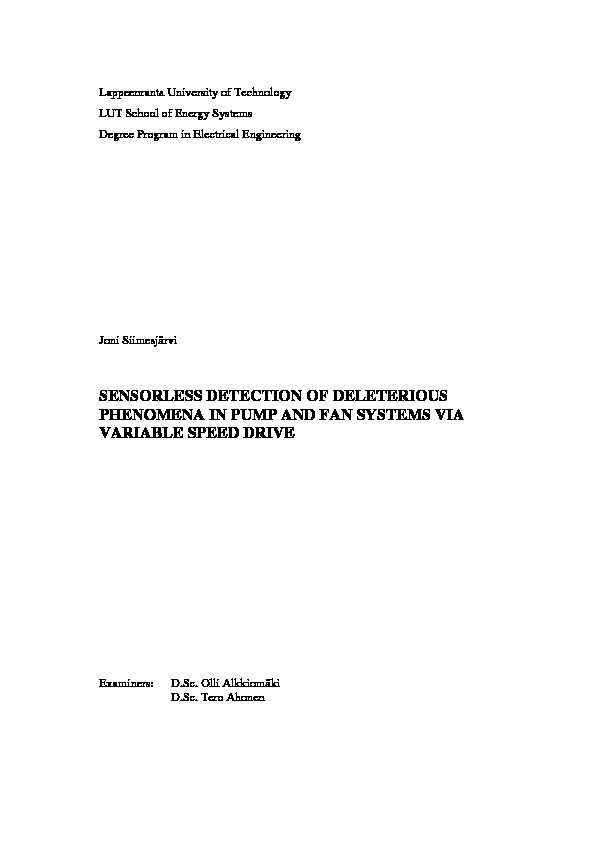 [PDF] sensorless detection of deleterious phenomena in pump and fan