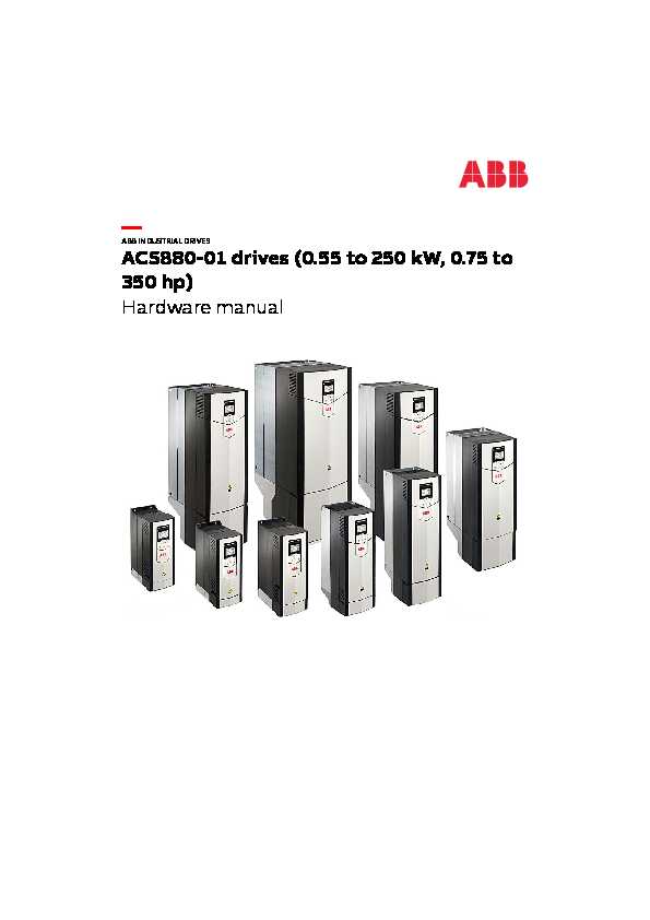 [PDF] EN / ACS880-01 drives (055 to 250 kW 075 to 350 hp) hardware