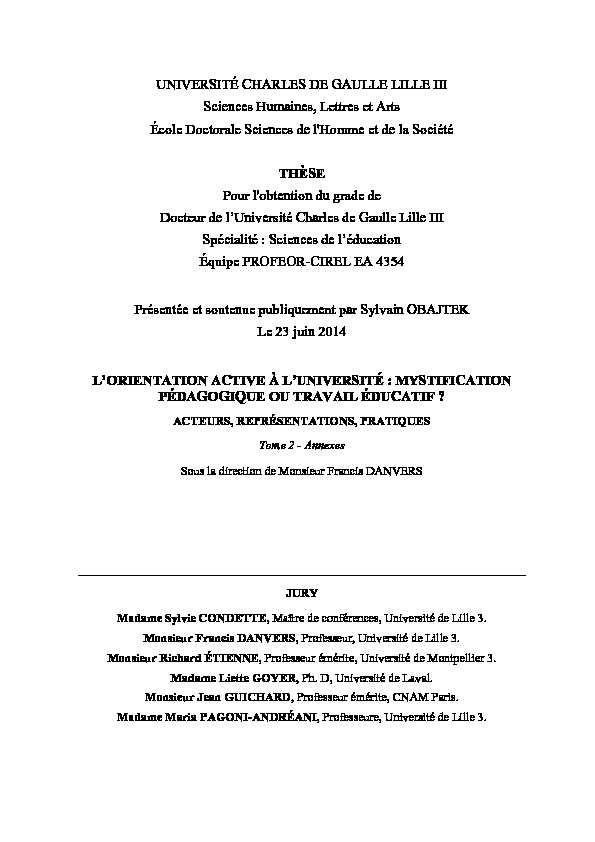 [PDF] université charles de gaulle lille iii - TEL - Thèses