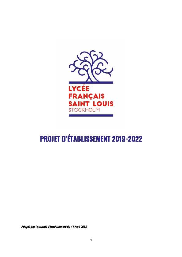 [PDF] projet détablissement lfsl 2019-2022
