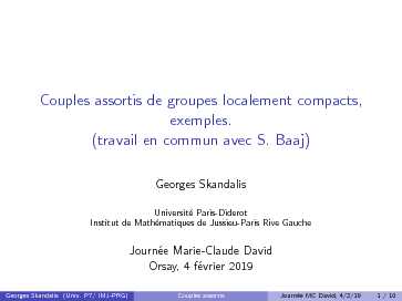 [PDF] Couples assortis de groupes localement compacts exemples