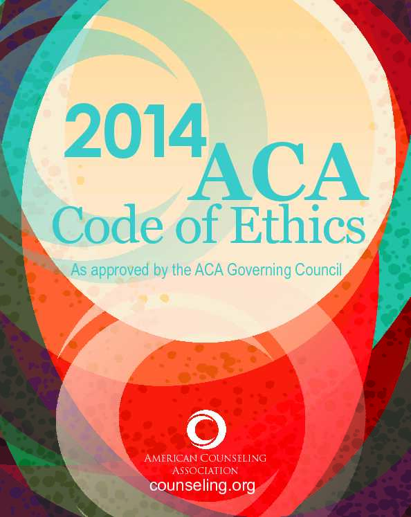 [PDF] ACA Code of Ethics - American Counseling Association