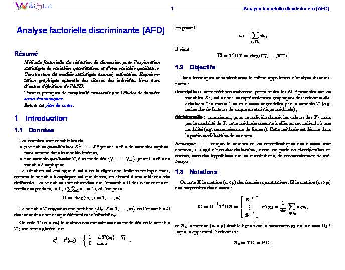 [PDF] Analyse factorielle discriminante (AFD)
