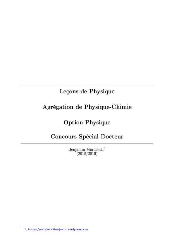 [PDF] Leçons de Physique Agrégation de Physique-Chimie Option