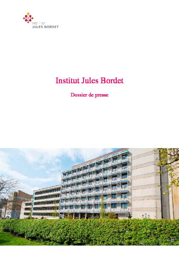 [PDF] Institut Jules Bordet - PDF4PRO
