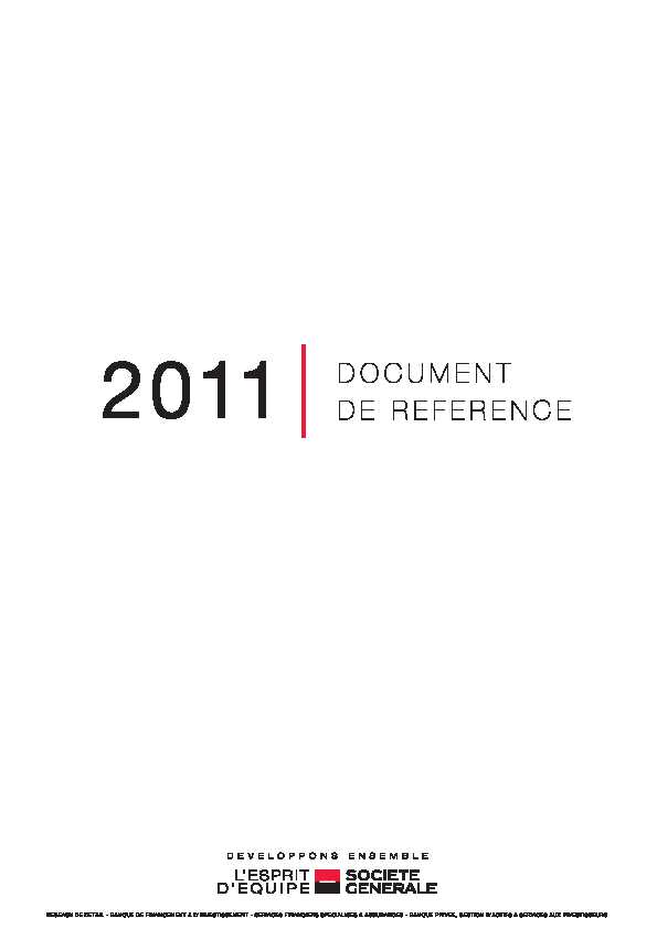 Document de référence 2011
