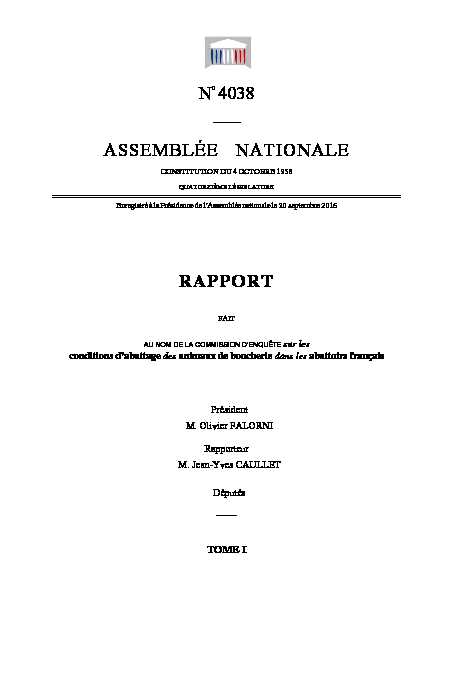 N° 4038 ASSEMBLÉE NATIONALE