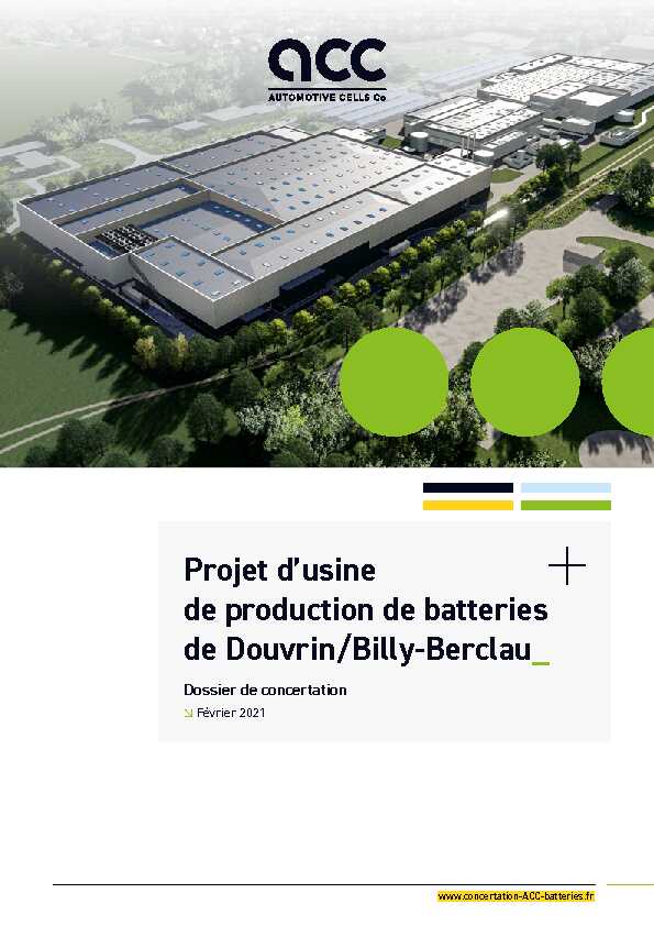 Projet dusine de production de batteries de Douvrin/Billy-Berclau_