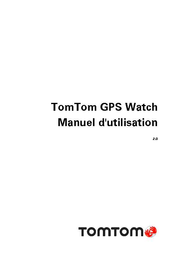 TomTom GPS Watch Manuel dutilisation
