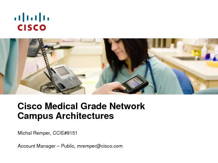 Cisco Medical Grade Network Campus Architectures