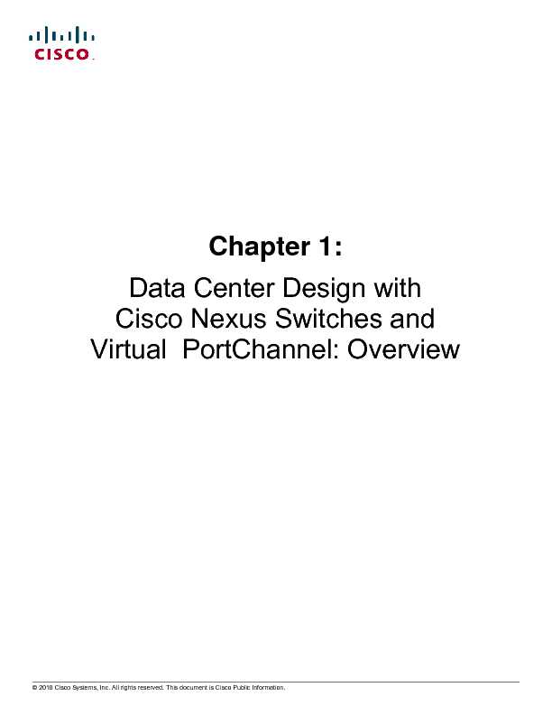 Chapter 1: Data Center Design with Cisco Nexus Switches and