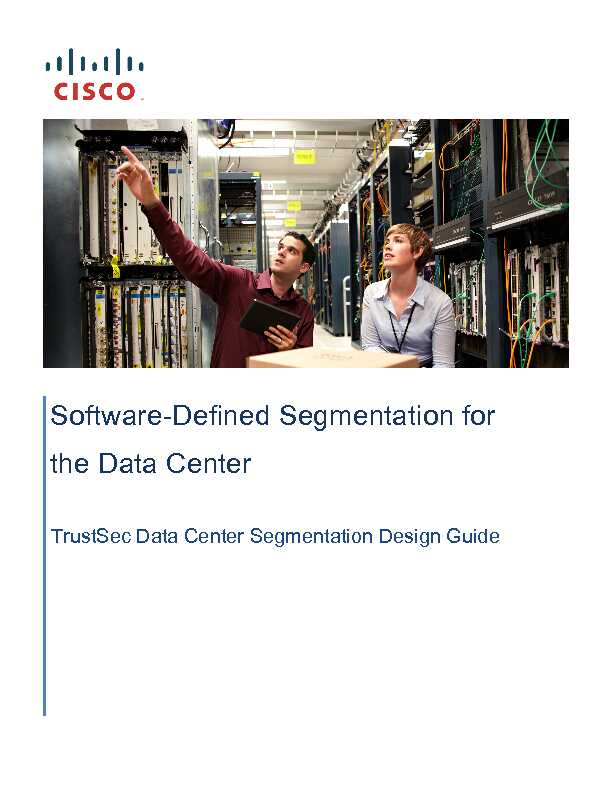 TrustSec Data Center Segmentation Design Guide - Cisco