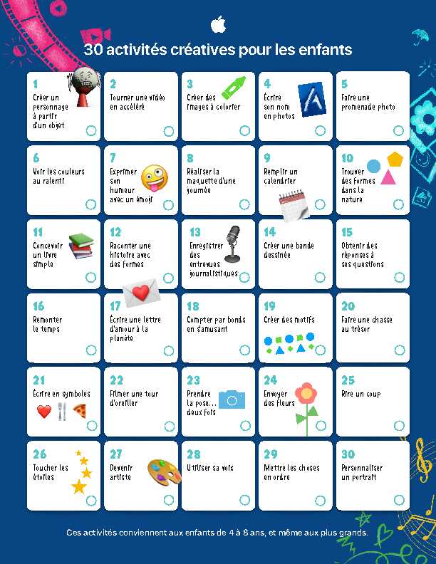 30 activités créatives pour les enfants - Apple (CA)