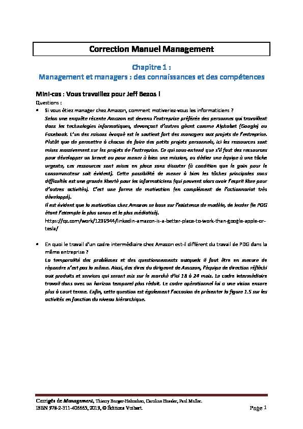 [PDF] Correction Manuel Management - Vuibert
