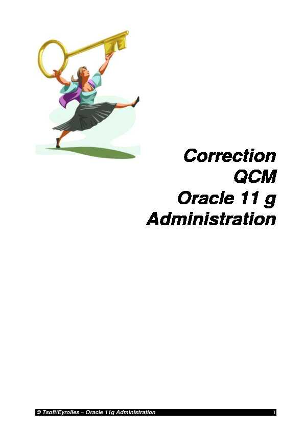[PDF] QCM Oracle 11 g Administration