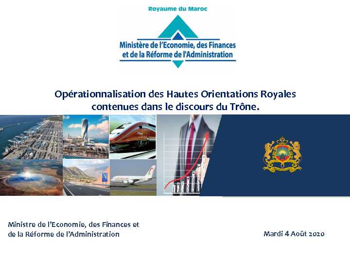 [PDF] Opérationnalisation des Hautes Orientations Royales contenues