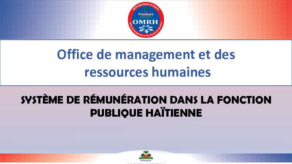 [PDF] système de rémunération dans la fonction publique haïtienne