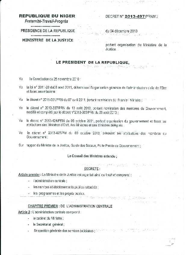 [PDF] REPUBLIQUE DU NIGER Fraternité-Travail-Progrès - ILO