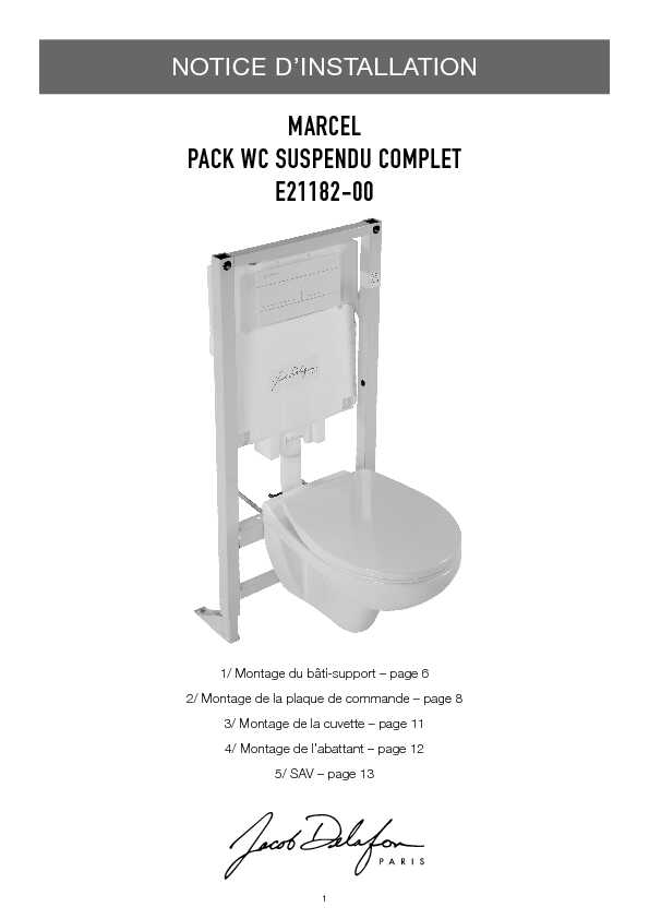 [PDF] MARCEL PACK WC SUSPENDU COMPLET E21182-00