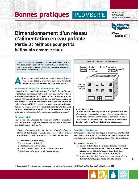 [PDF] Bonnes pratiques PLOMBERIE - Régie du bâtiment du Québec