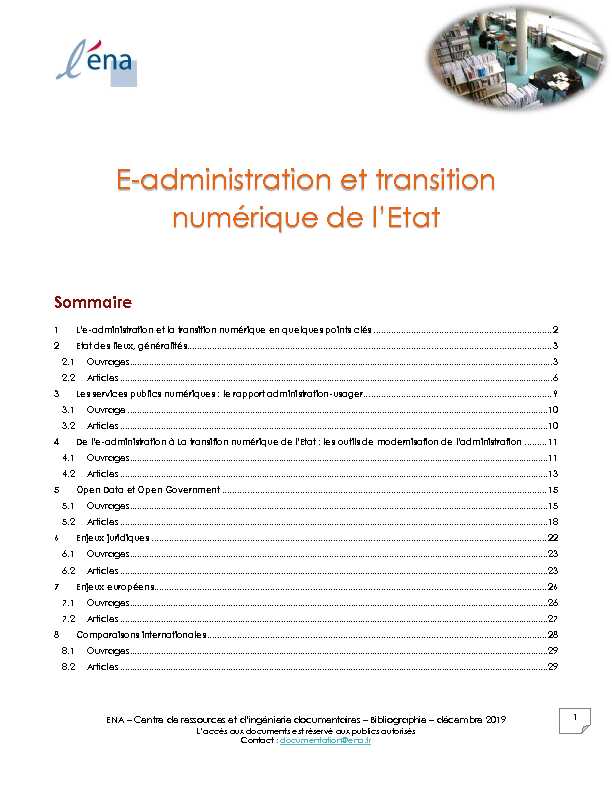 [PDF] E-administration et transition numérique de lEtat - ENA