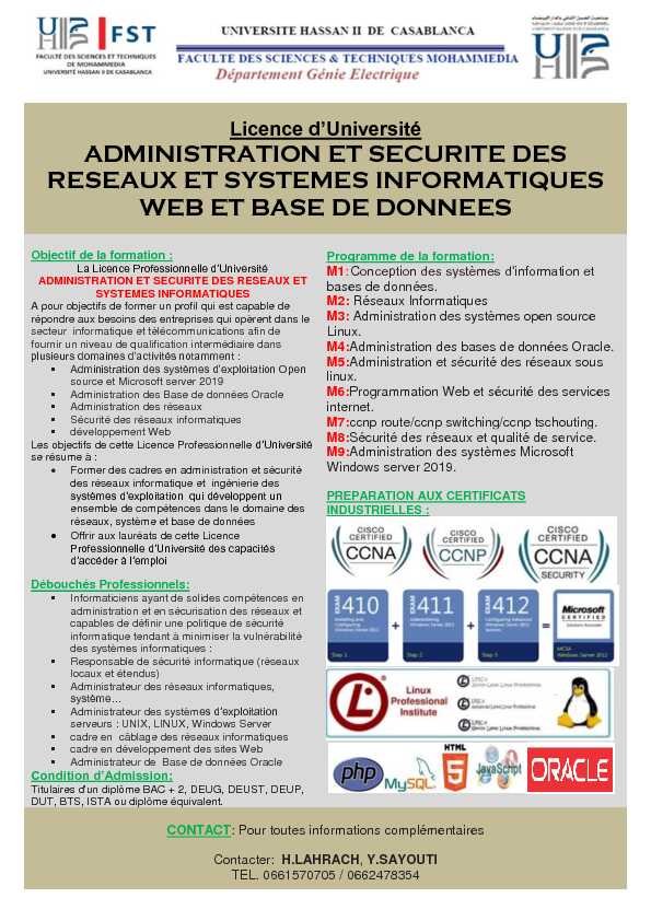 [PDF] ADMINISTRATION ET SECURITE DES RESEAUX ET SYSTEMES